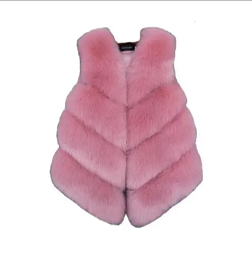 Fluffy Gilet Taille Gilets Moelleux Manteau La Vestes De D'hiver Fourrure Femme Fausse 2018 Femmes Z12 Plus Faux Artificielle 0nqFZ01