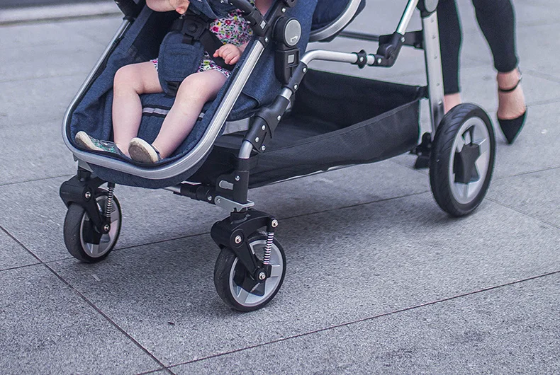 Stroller twin double Newborn Carry Cot Pram Practical Twin Baby Stroller Double Car Seats Carriage Super Shock Absorbing