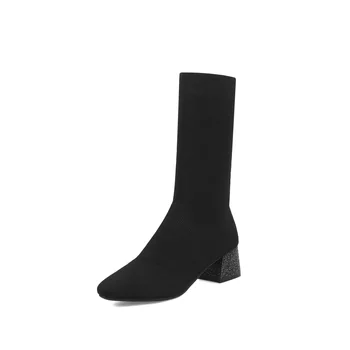 

2018 comfortable party with size 32-44 yards of tube with square head 18713 female boots