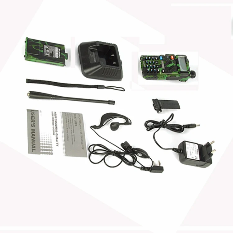 5 шт. Вт 128 каналов Удобная двухсторонняя радиостанция Baofeng UV 5R рация с