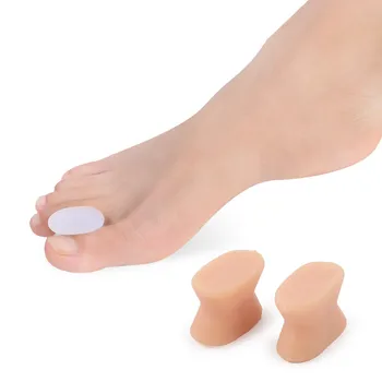 

2pcs=1pair Silicone Toe Separator Foot Finger Bunion Corrector Orthopedic Protector Plantar Fasciitis Foot Care Pedicure Tools