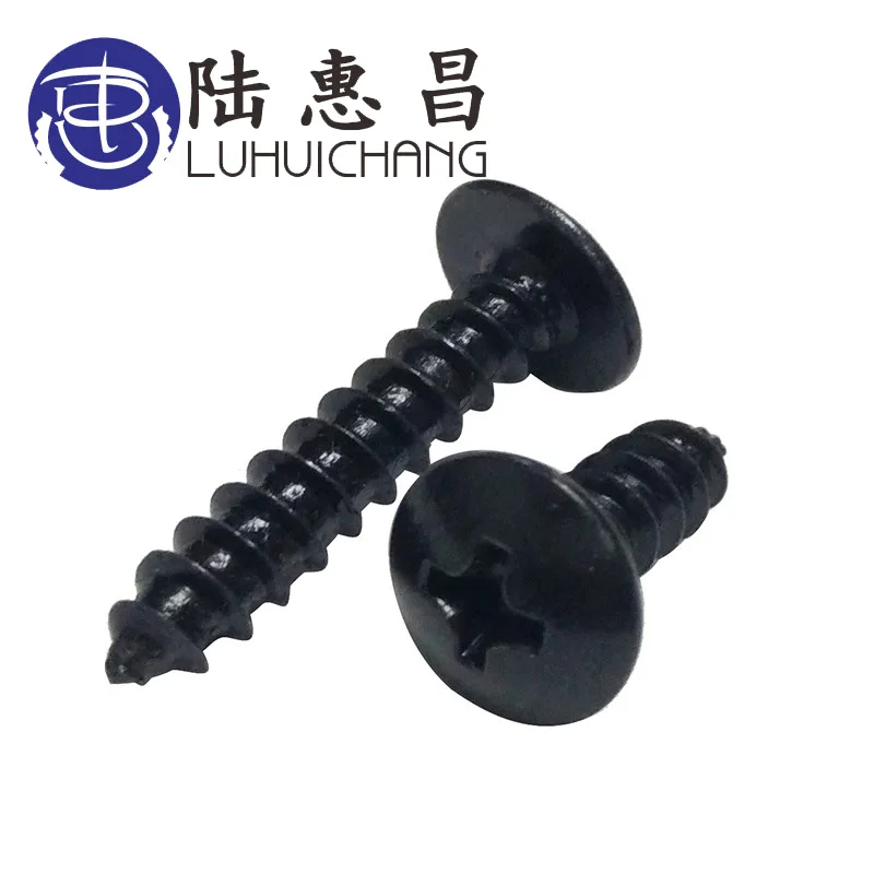 

luchang Free Shipping M4 M5 100PCS Truss Head Self Tapping Screw Steel With Black