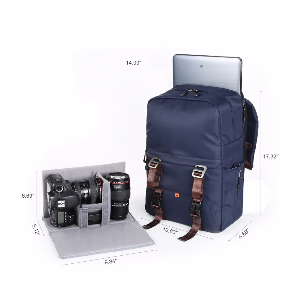 K&F CONCEPT Shockproof Camera Backpack Waterproof Multifunctional Travel/Photo/Video/Tripod Bag Wit