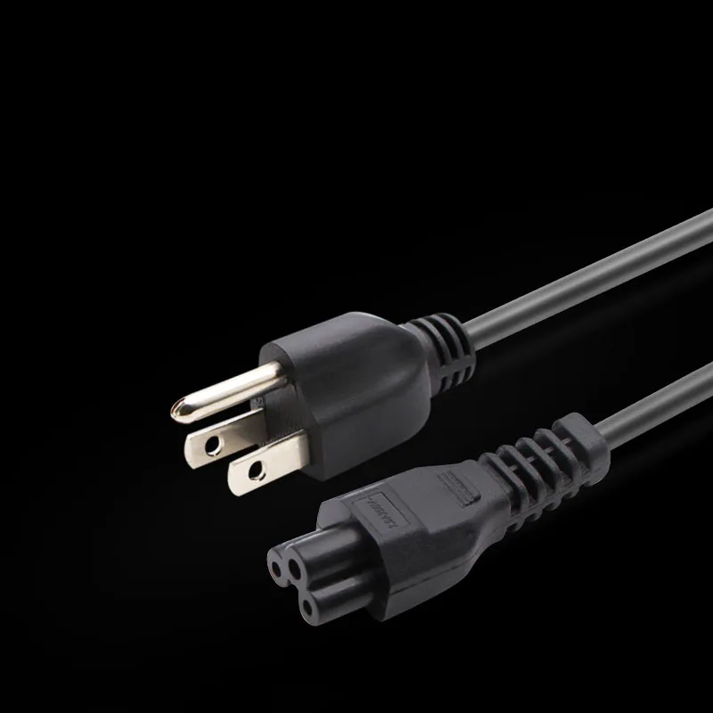 

2Pcs US Power Cord Plug Plum Blossom Tail 1.8M Extension Cord 3X0.75m2 For Laptop Notebook Power Supply Adapter Charger