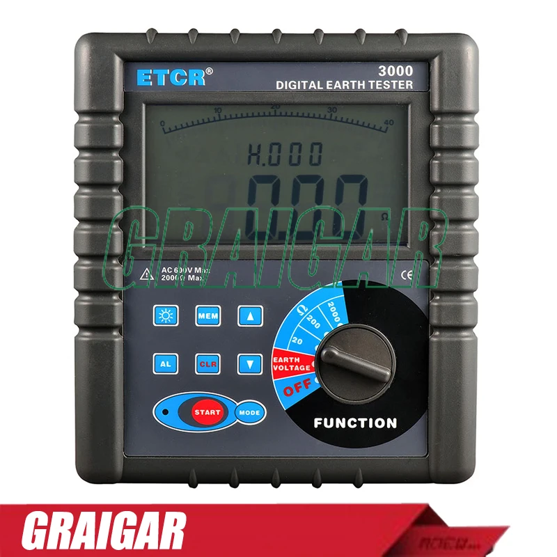 

Free Shipping ETCR3000 Digital Earth Resistance Tester