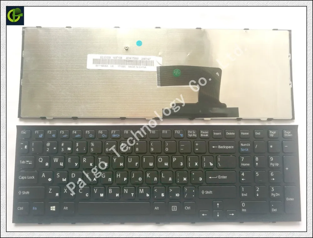 

Russian keyboard for Sony Vaio PCG-71811L PCG-71811M 71911M PCG-71911M PCG-71811W PCG-71811V VPC-EH2J1E VPC-EH2C1E BLACK RU