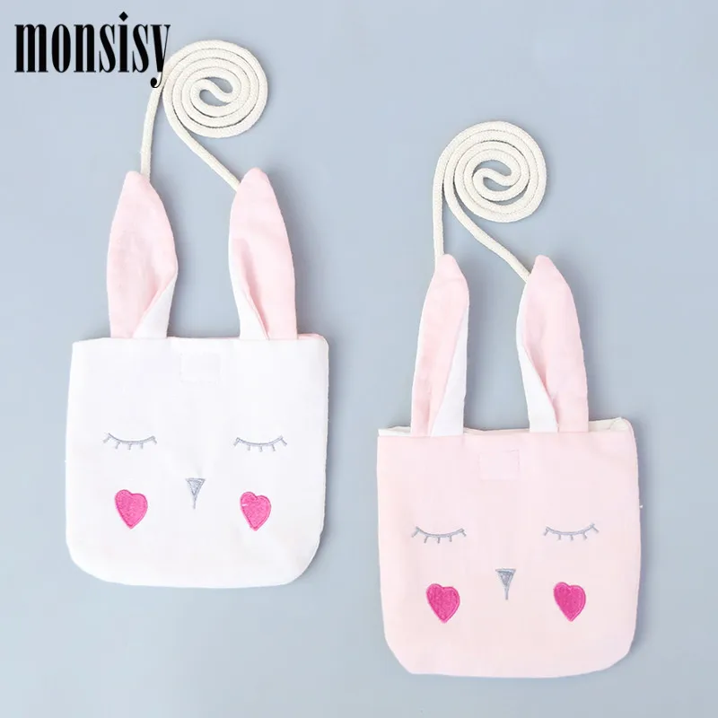 

Monsisy Baby Toddler Rabbit Purse Handbag For Children Shoulder Bag Cute Rabbit Animal Cotton Kid Crossbody Bag Girl Small Bag