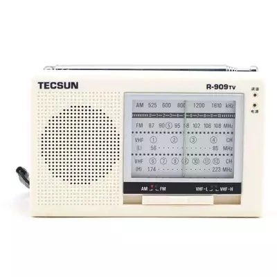 Fm-радио Tecsun R-909TV радио FM/AM/VHF вещательный приемник 56-108 МГц Мини Портативный fm-радио рекордер