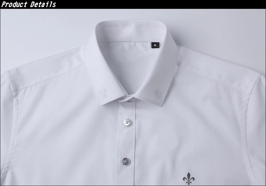 Dudalina новые мужские рубашки мужские однотонное с длинным рукавом Вышивка Slim Fit мужские деловые рубашки высокого качества повседневные мужские рубашки