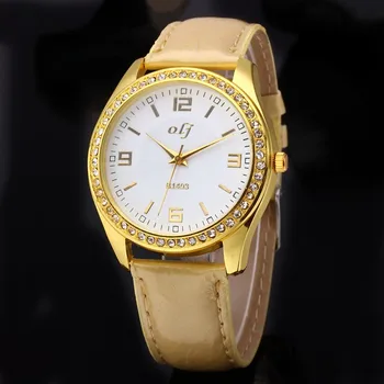 

2019 New Luxury Gold Rhinestone Watches Women Fashion Leather Watch Ladies Casual Wrist Watch Female Dress Clock Montre Femme