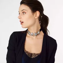 2017 Fashion Crystal Choker Necklace Rhinestone Collar for Women Maxi Gothic Bijoux Collier Jewelry Party Club Jewelry