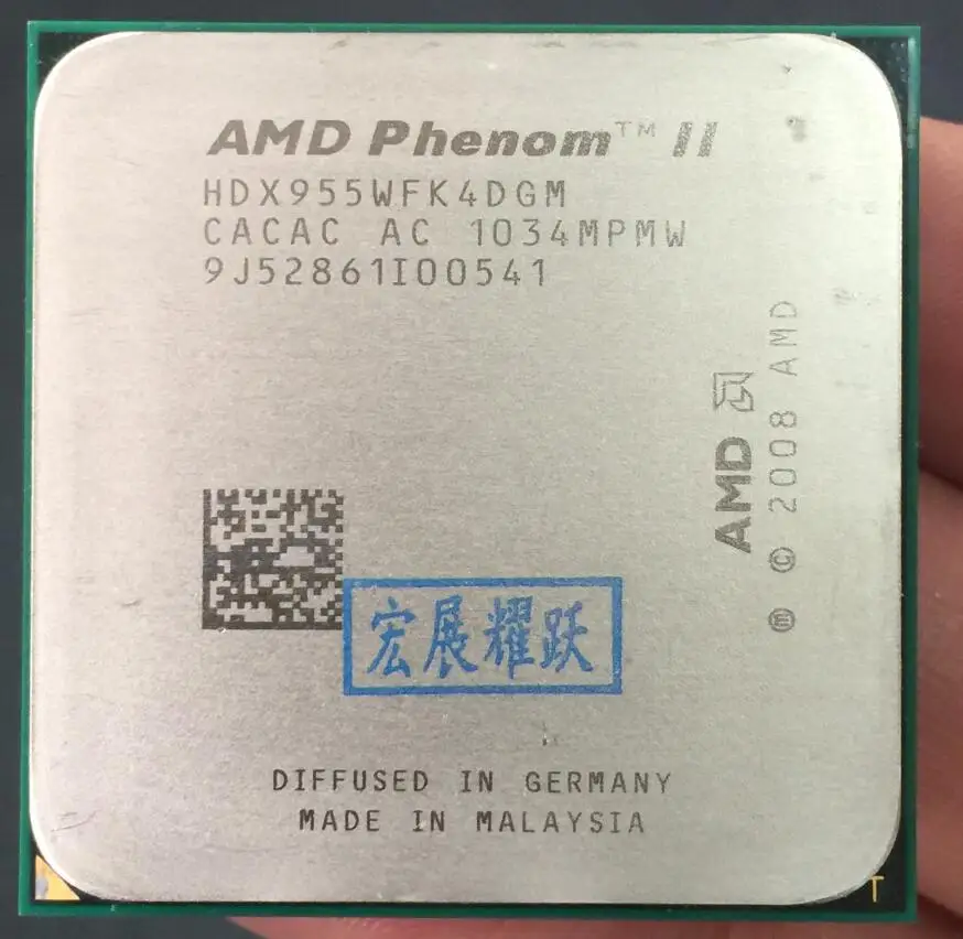معالج Phenom II X4 955-HDX955WFK4DGM AMD 955X955 95 W 95 W رباعية النواة AM3 938 وحدة المعالجة المركزية 100% العمل بشكل صحيح سطح المكتب المعالج