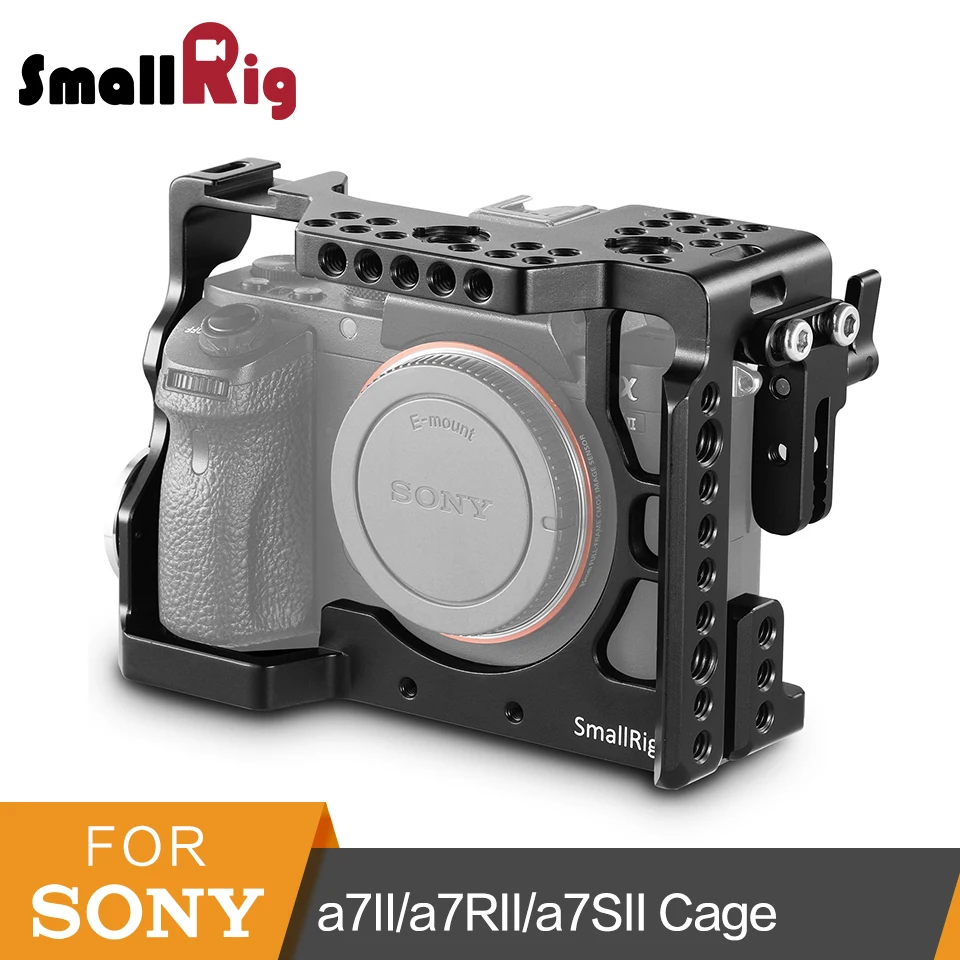 Клетка для камеры SmallRig A7M2 для sony A7MII/A7II/a7RII/a7SII из алюминиевого сплава DSLR для крепления штатива Monitor-1982