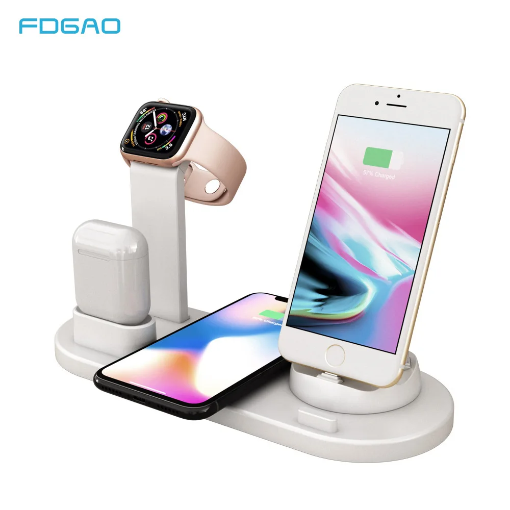 Беспроводное зарядное устройство Qi 10 Вт для iPhone X XS XR 8 11 Samsung S10 S9 док станция