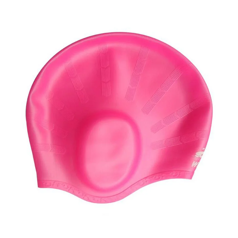Водонепроницаемая гибкая силиконовая плавающая ming согревает уши длинная защита для волос шапочки для бассейна крышка шляпы для взрослых