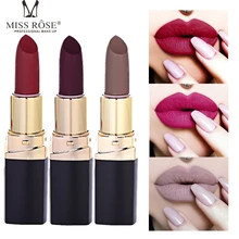 Новинка, Обнаженная губа, палочки для макияжа, водостойкие, длительный срок, бренд Miss Rose, Высококачественная бархатная матовая женская помада, косметика для губ