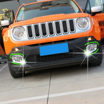 

Zlord Car Chrome Fog Light Cover for Jeep Renegade 2015 2016 2017 2018 2019 Accessories Front Fog Lamps Protector Trim Stickers