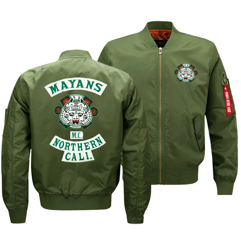Günstig Herbst winter Mode Schlank sons of anarchy Unisex mantel männer casual zipper Baseball jacke flug mayans M.C. pilot mann jacken