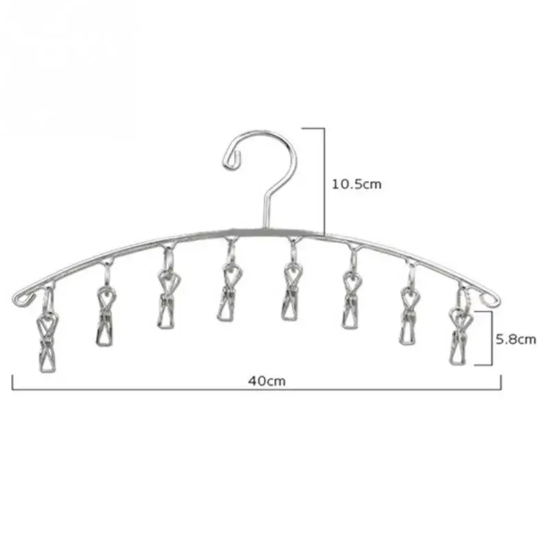 Нержавеющая сталь 8 зажимов складной нижнее белье висячий Бюстгальтер Носок Прачечная вешалка сушилка для одежды
