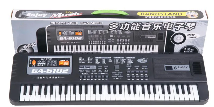  61 Keys Electronic Piano Keyboard with Microphone Toys Kids Early LearningToy Musical Instrument Ed
