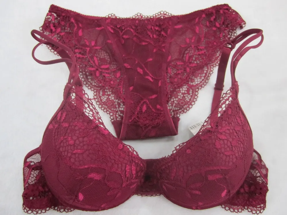 young girl lace most sexy fancy bra panty set photoin Bras from