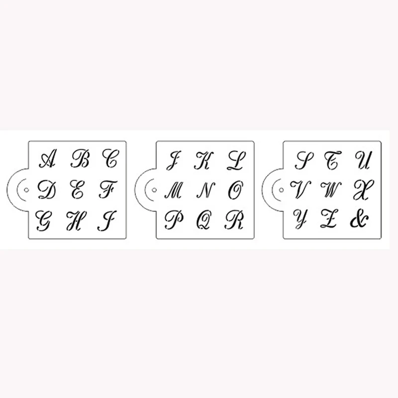 3 шт. 26 Английских алфавитов набор трафареты для печенья/торта украшения торта