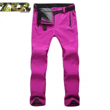 Mountainskin для женщин Зимняя флисовая брюки для девочек открытый непромокаемые пеший Туризм Кемпинг Треккинг Лыжный спорт