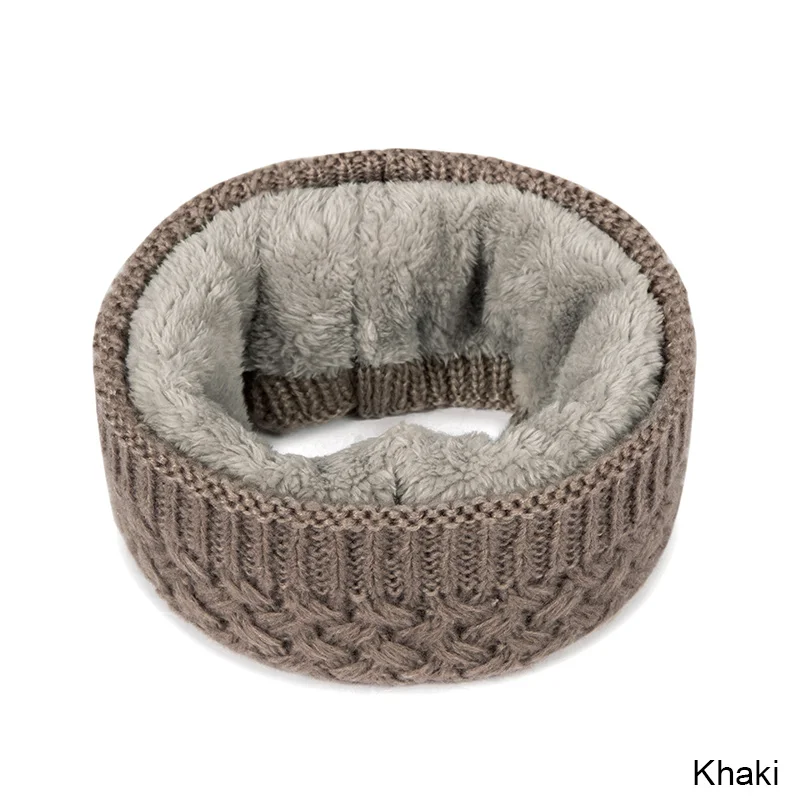 khaki1 SuperB&G женские шарфы вязаные шарф модные женские шарф унисекс зимние вязаные шарфы из бархата и хлопка шею женщина крючком кольцо мужчин цикл шарф шарфики женские - Цвет: khaki1