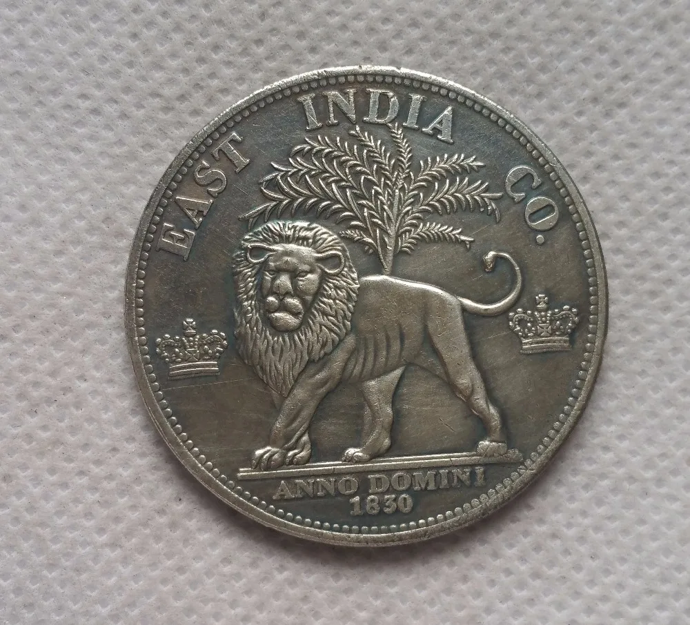 

India EIC 1830 Retro Pattern Proof Crown Golden Alloy George IV Copy Coin COIN-replica coins medal coins collectibles