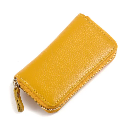 Модная женская сумка для ключей из натуральной кожи, мужской держатель для ключей, кошелек для ключей, Новое поступление цветов - Цвет: yellow