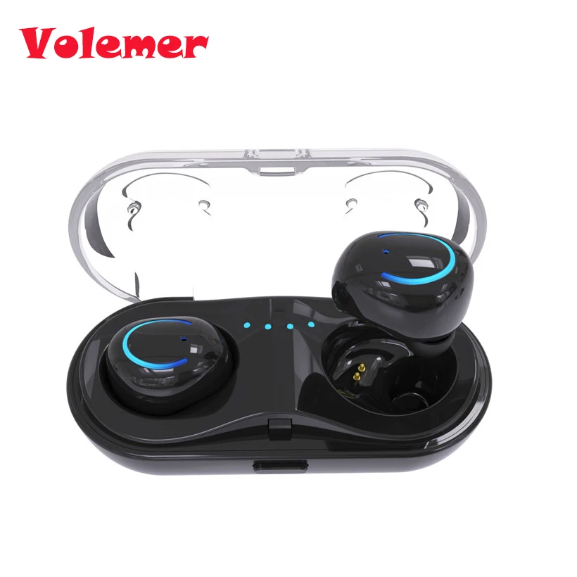 

Volemer Mini New TWS Q18 Wireless Waterproof Bluetooth Headset Stereo HiFi Earphone Twins Headphone with charging Station