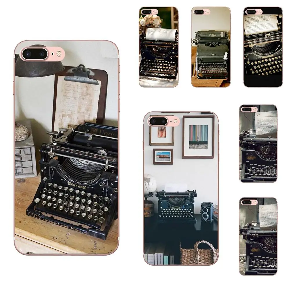 

For Sony Xperia Z Z1 Z2 Z3 Z4 Z5 compact Mini M2 M4 M5 T3 E3 E5 XA XA1 XZ Premium Soft Phone Covers Case Vintage Typewriter