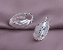 Silver plated earrings silver fashion jewelry earrings luxuriant ornaments bdlajusa cpxalhea AE078