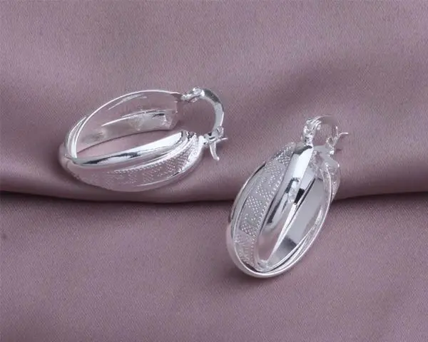 Silver plated font b earrings b font silver fashion font b jewelry b font font b