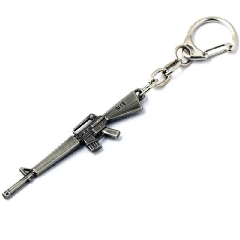M16 Model Mini Weapon Gun Metal 6cm Keyring Keychain Key Ring Chain