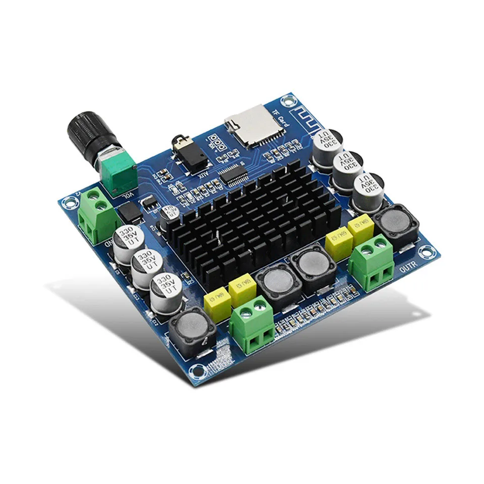 

TDA7498 Bluetooth Amplifier Audio Board 2x50W Stereo Digital Power Amplifiers Module Support TF Card AUX For Home Theater