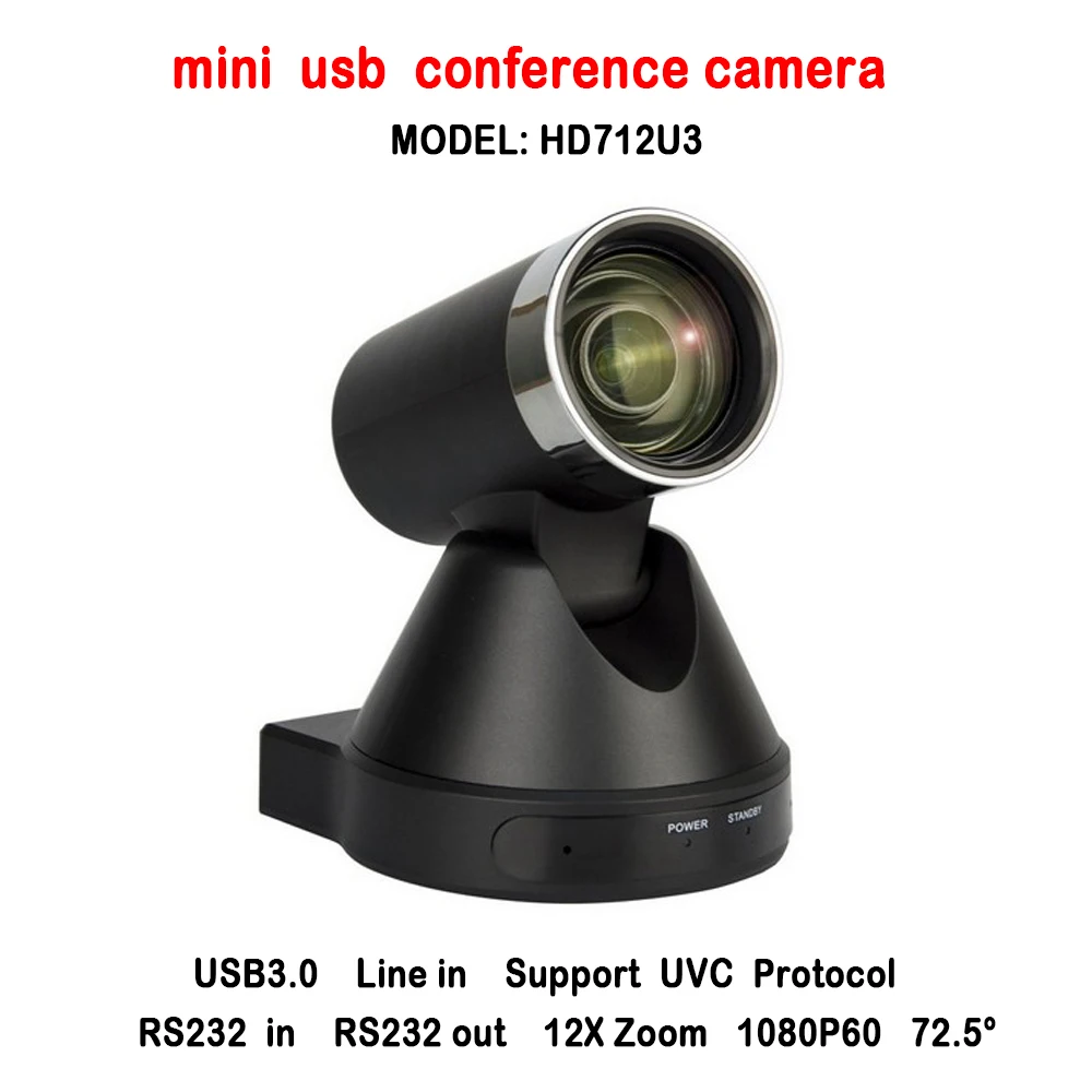 

New Design 2MP 12x Optical Zoom HD Mini USB Local Storage PTZ Video Conference Camera For Any Web Conferencing System