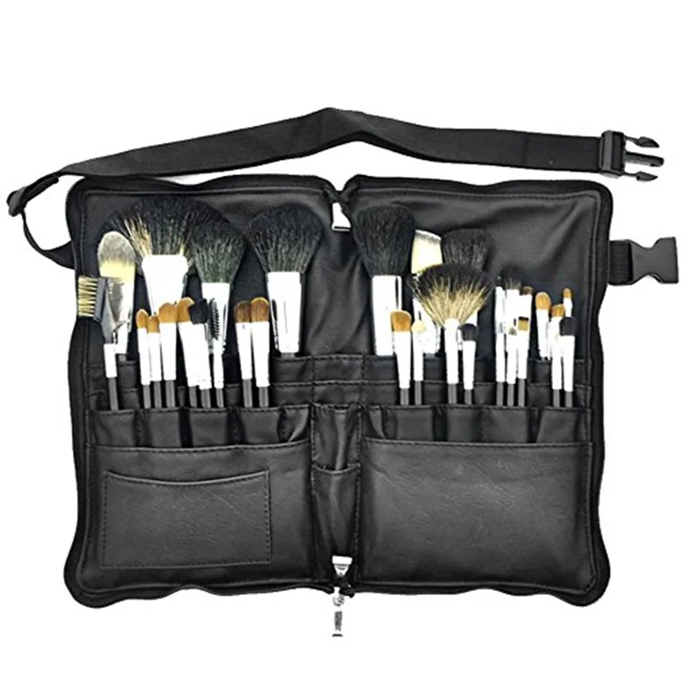 

32 Pcs Mink Hair Professional Cosmetic Tool Waist Makeup Brush Set Black