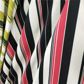 

Chiffon Fabric Stripped Dress Trousers Fabric Classic Printed Fabric Palazzo Material Cosplay Doll Decor