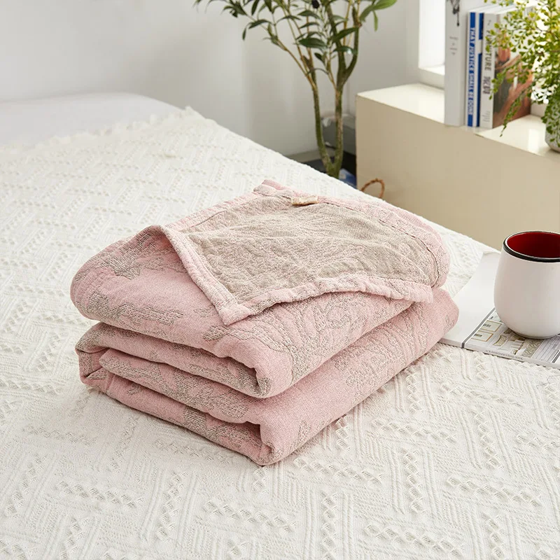 Япония Стиль хлопковые одеяла летнее хлопковое покрывало красные, синие Home Decor бросить машину моющееся полотенце Одеяло на кровать