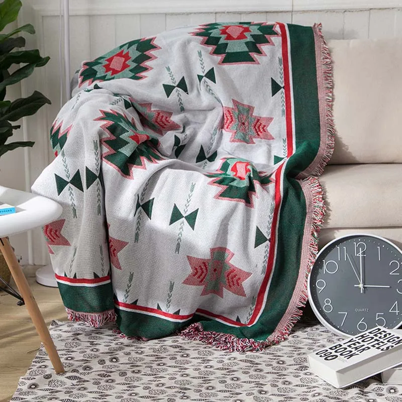 Богемное вязаное одеяло для дивана с кисточками, одеяло с нитью, спальные коврики, мягкая кровать, плед, винтажный домашний декор, гобелен - Цвет: 3