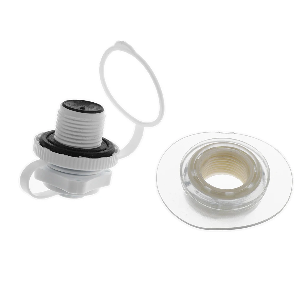 Plastic Inflatable Rib Air Valve Pump Twist Lock For Inflatable Boat Kayak Mattress Airbed Raft Boat Vent  Black/ White 