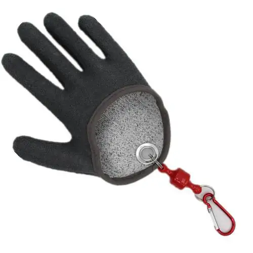 None 1PC right hand Fishing Glove Anti-puncture PE Fish Catching Ant-slip Half-palm Mitten Outdoor Accessory | Спорт и развлечения