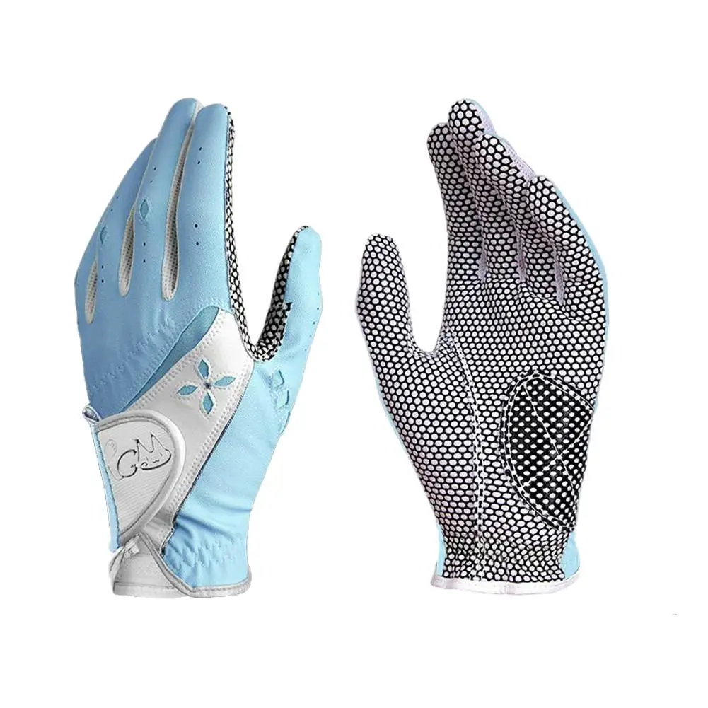 PGM New Golf Gloves Women PU Fabric Non Slip Golf Sports Gloves 4