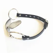 Stainless steel open mouth gag Tongue flail sex slave bdsm bondage restraints bdsm fetish wear adult game sex toys for lover