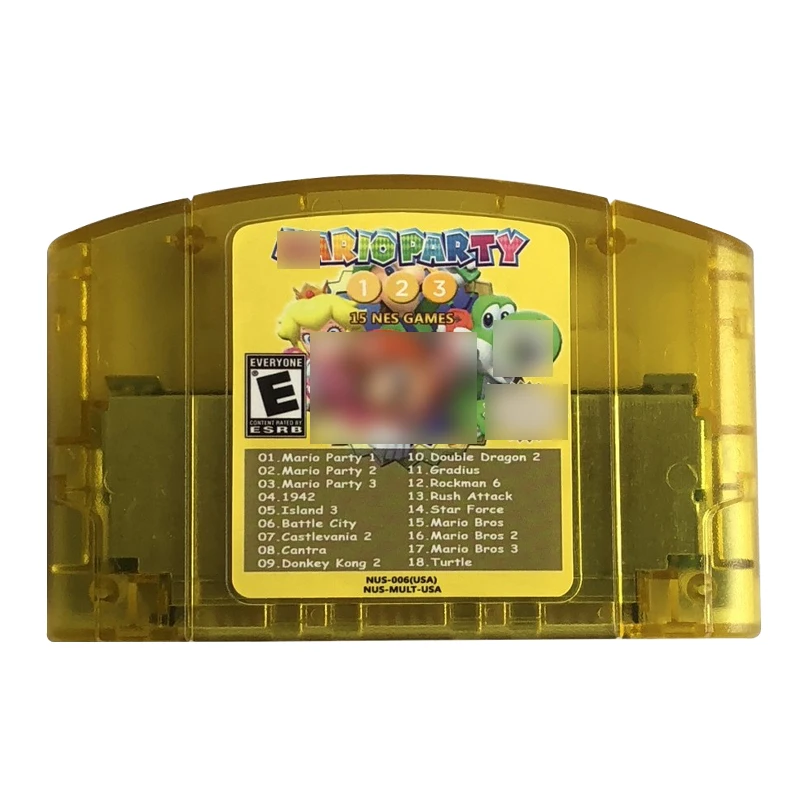 

Video Game Cartridge Card 18 IN 1 forN64 Console System English Language US NTSC Version Mari Party 1 2 3 Aggregation +15