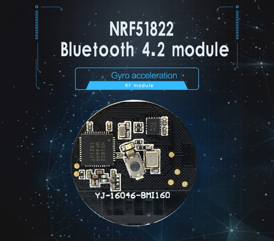 Гироскоп датчик ускорения нордический NRF51822 Bluetooth RF модуль ibeacon bosch BMI160