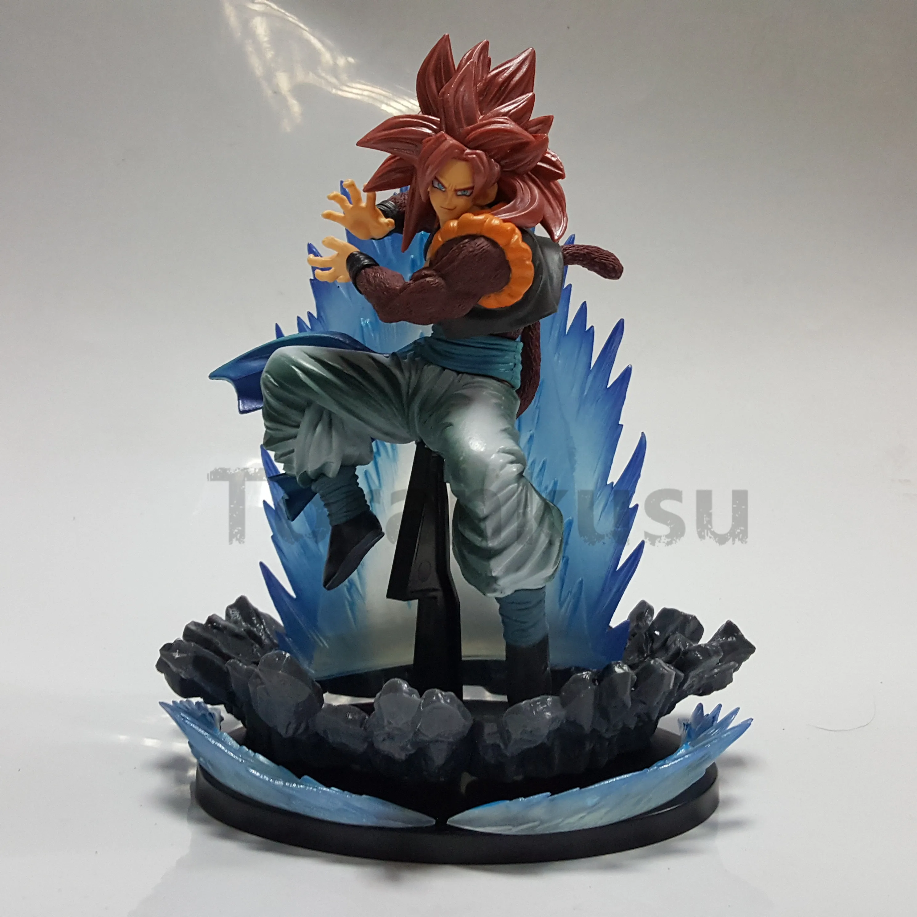 

Dragon Ball Z Action Figure Son Goku Super Saiyan 4 DIY Display Toy DBZ Gogeta Goku Vegeta Power Effect Rock Base Model diy176
