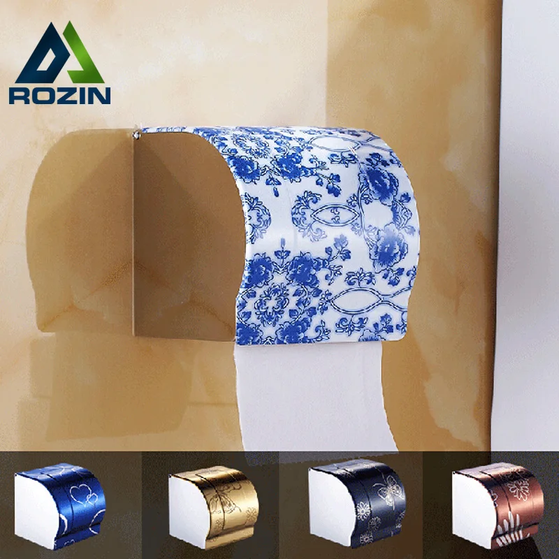 

Free Shipping Stainless Steel Toilet Paper Holder Roll Tissue Case with Cover Dispenser Multi-color Choice