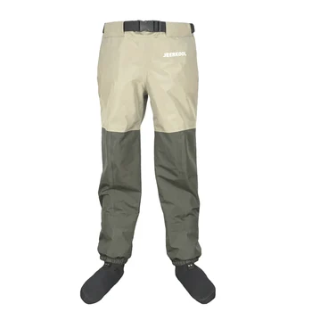 Original Jeerkool Outdoor Fly Fishing Waders Waist Pants Waterproof Breathable Chest Hunting Wading Pants Belt Clothes For Shoe
